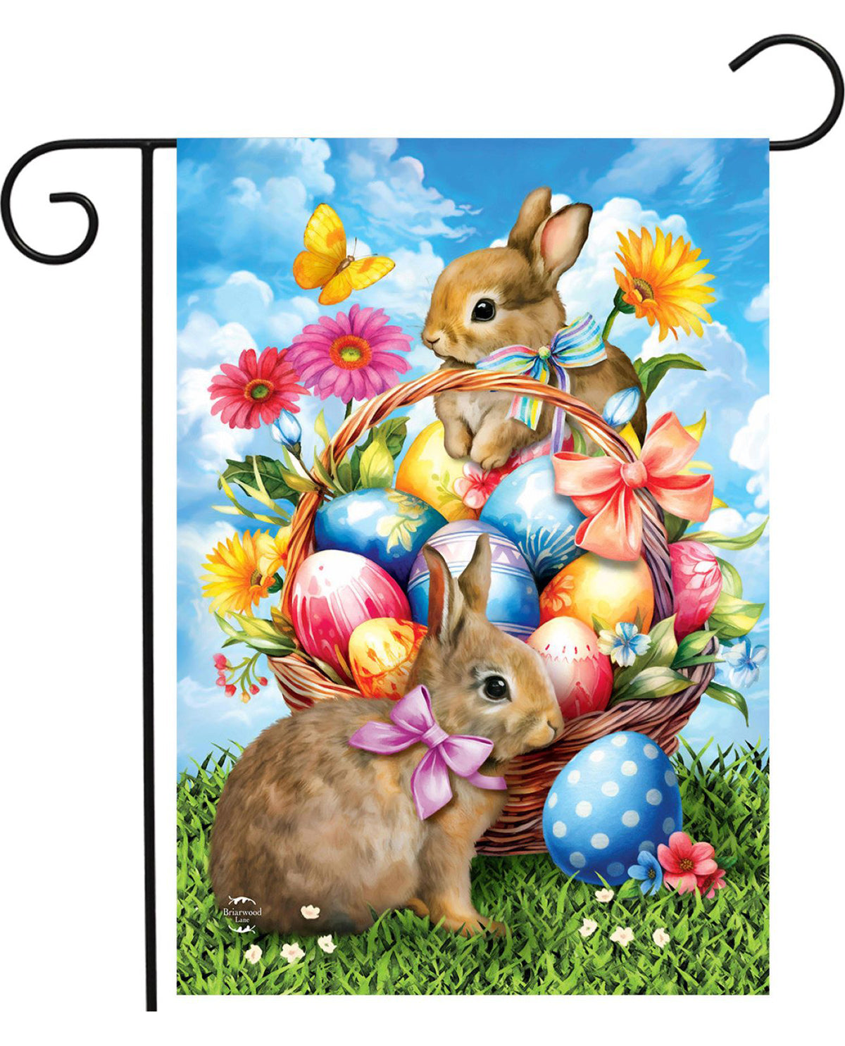 Springtime Bunnies Garden Flag