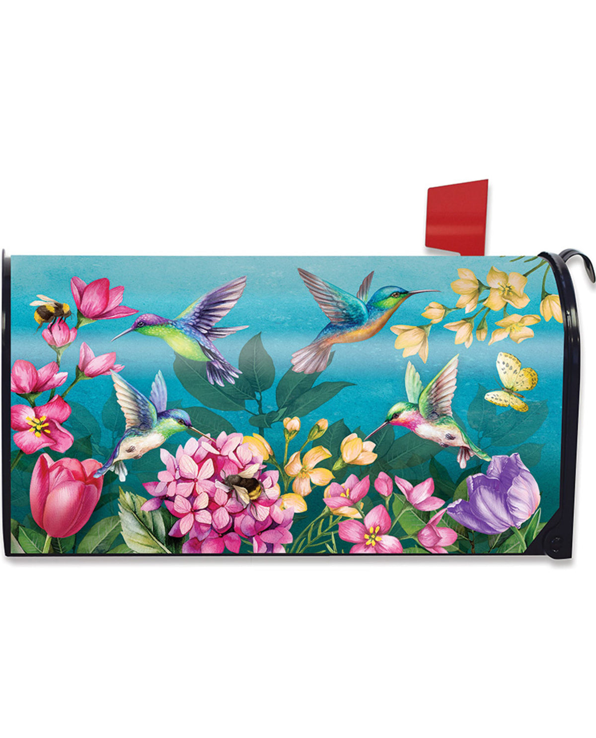 Springtime Hummingbirds Mailbox Cover