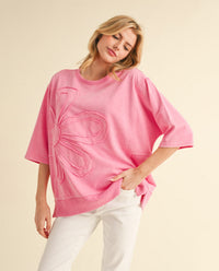 Embroidered Bow Top