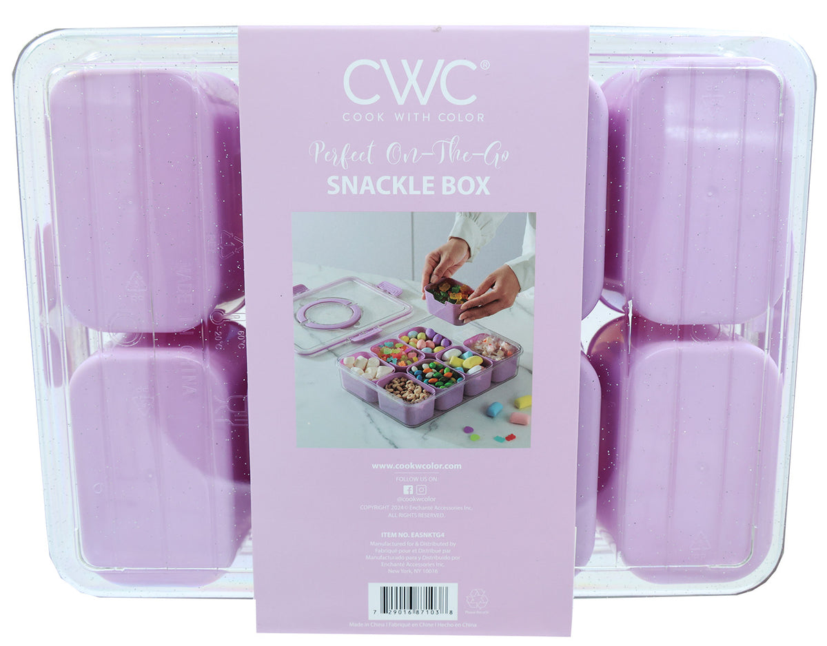 CWC Perfect On-The-Go Purple Sparkle Snackle Box