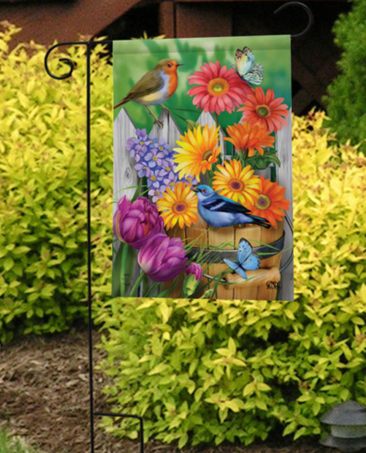 Birds and Blooms Garden Flag