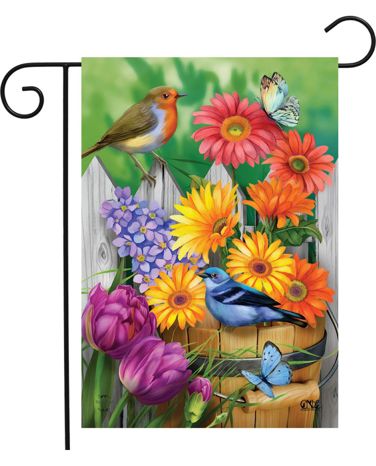 Birds and Blooms Garden Flag