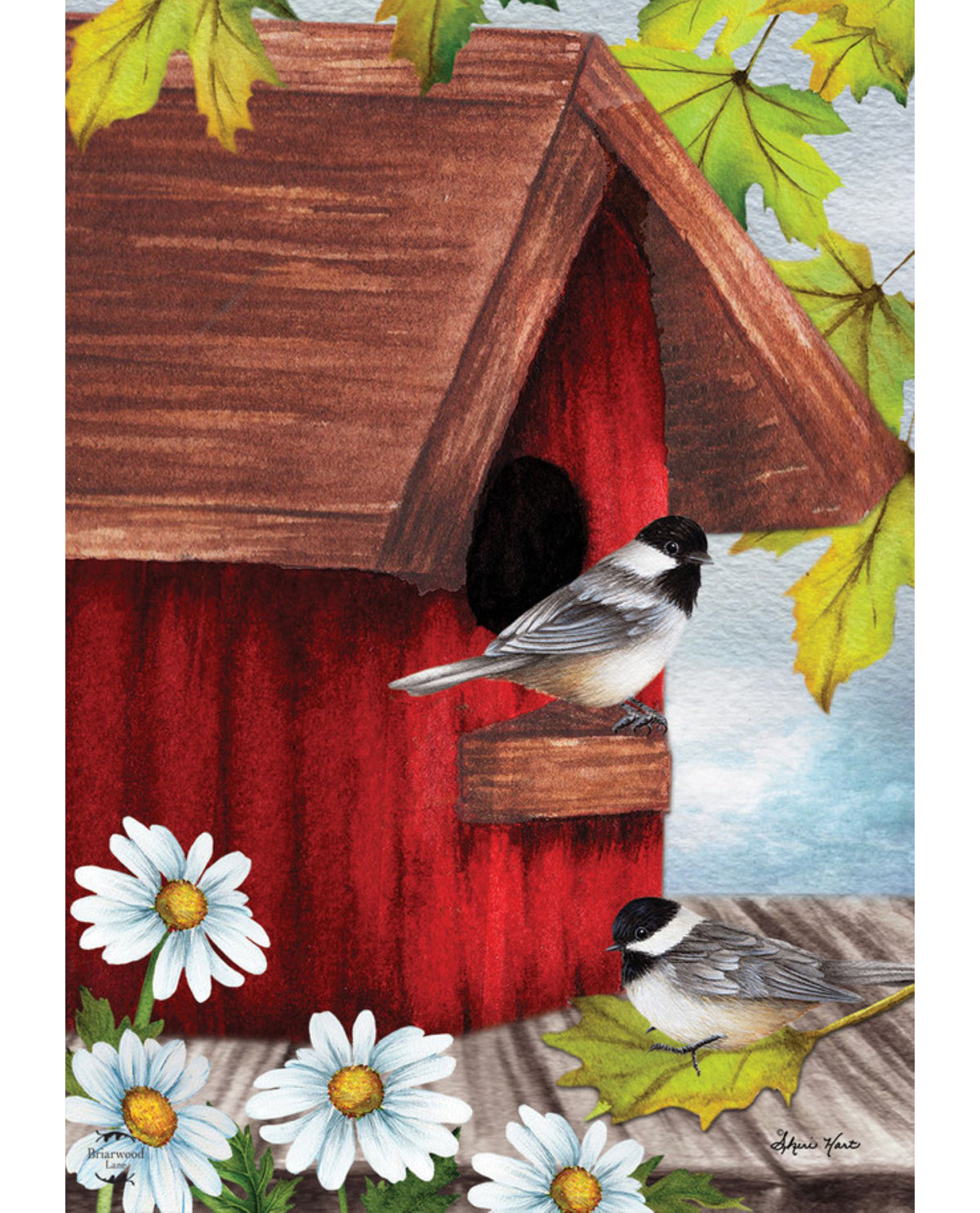 Birdhouse Friends Garden Flag