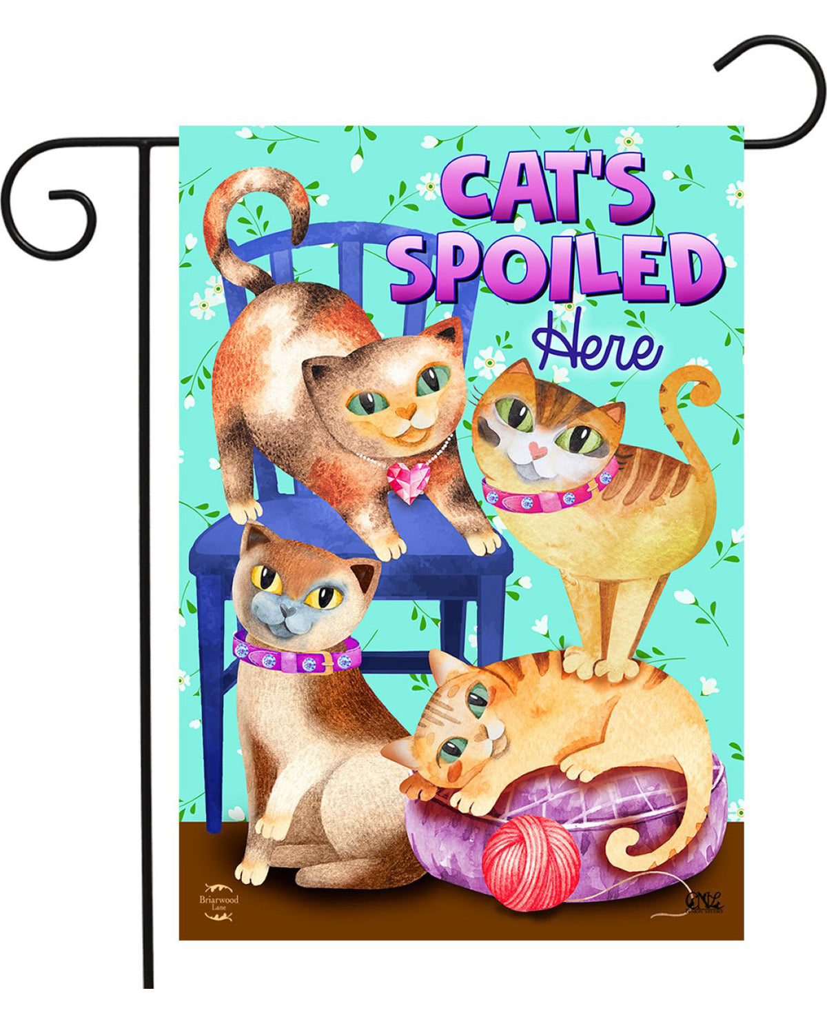 Cats Spoiled Here Garden Flag