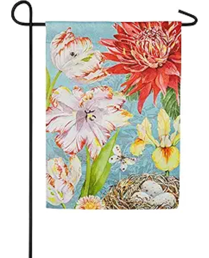 Fleur Net Suede Garden Flag