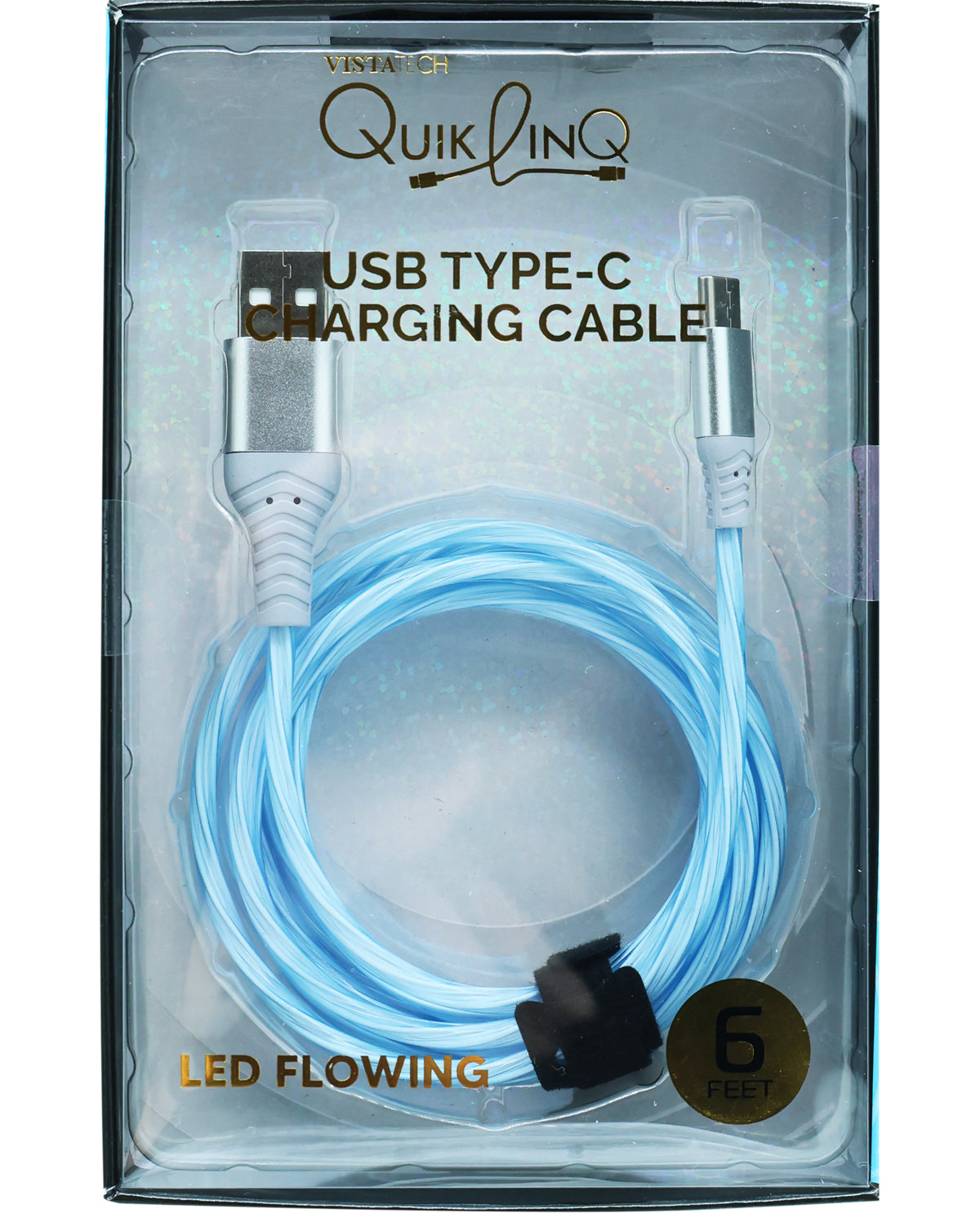 6Ft. Type-C LED Flowing Color Change Sync & Charge Cable