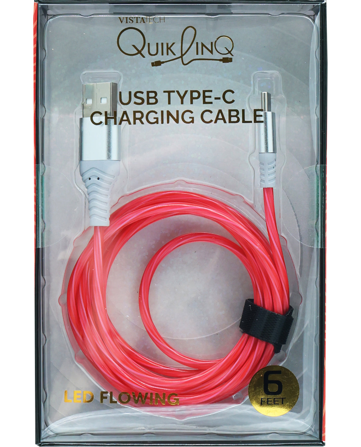 6Ft. Type-C LED Flowing Color Change Sync & Charge Cable