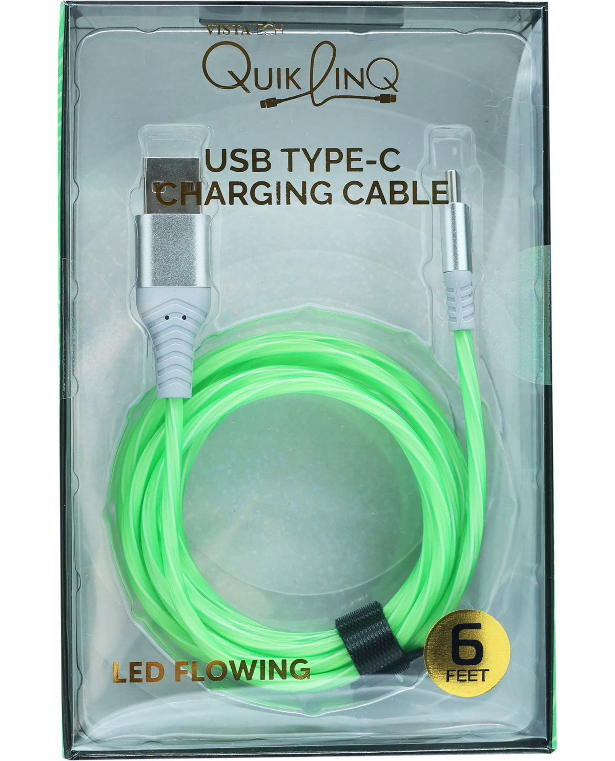 6Ft. Type-C LED Flowing Color Change Sync & Charge Cable