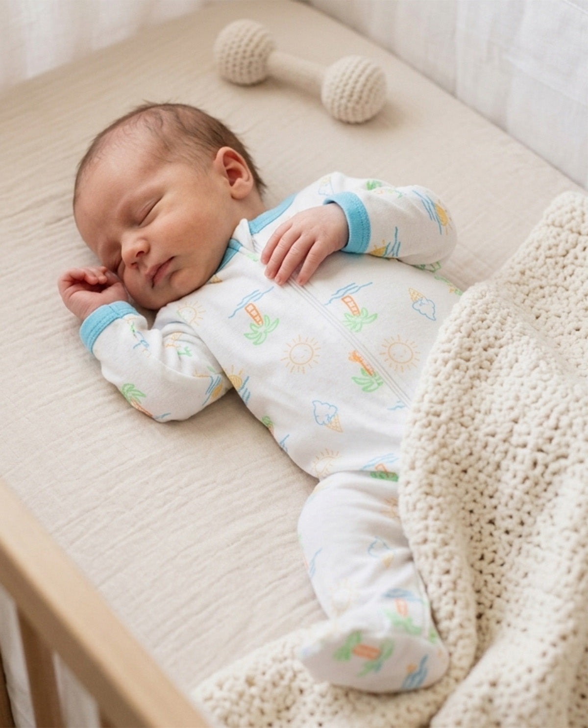 Baby Views Cotton Coveralls - Palm Tree