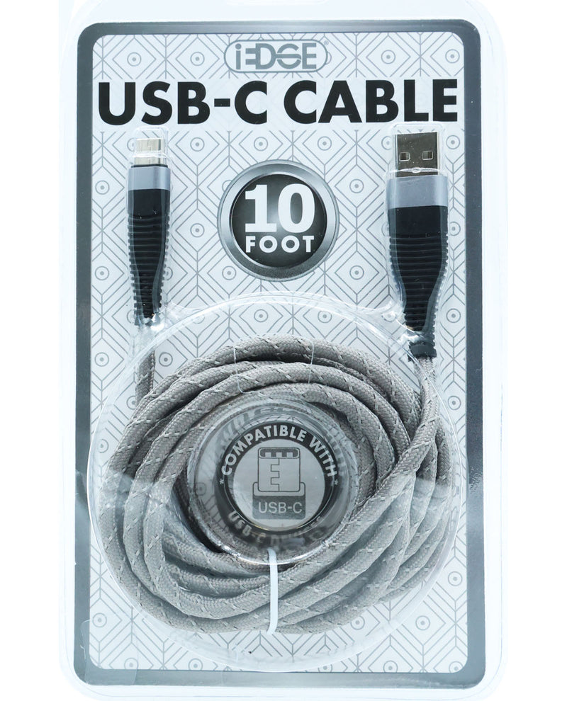 10Ft. Thick & Braided Type-C Sync & Charge Cable