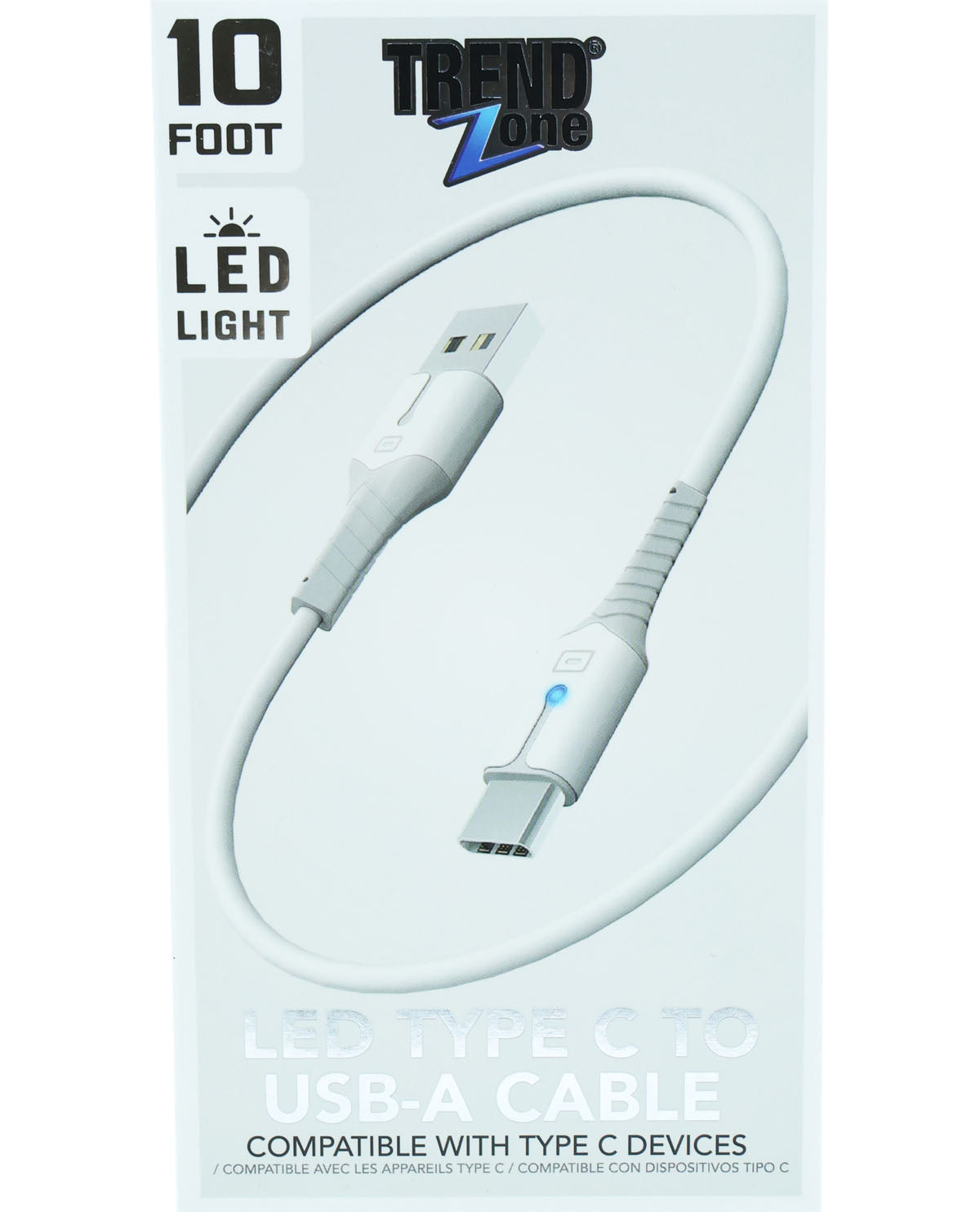 10Ft. Type-C Sync & Charge Cable with LED Light