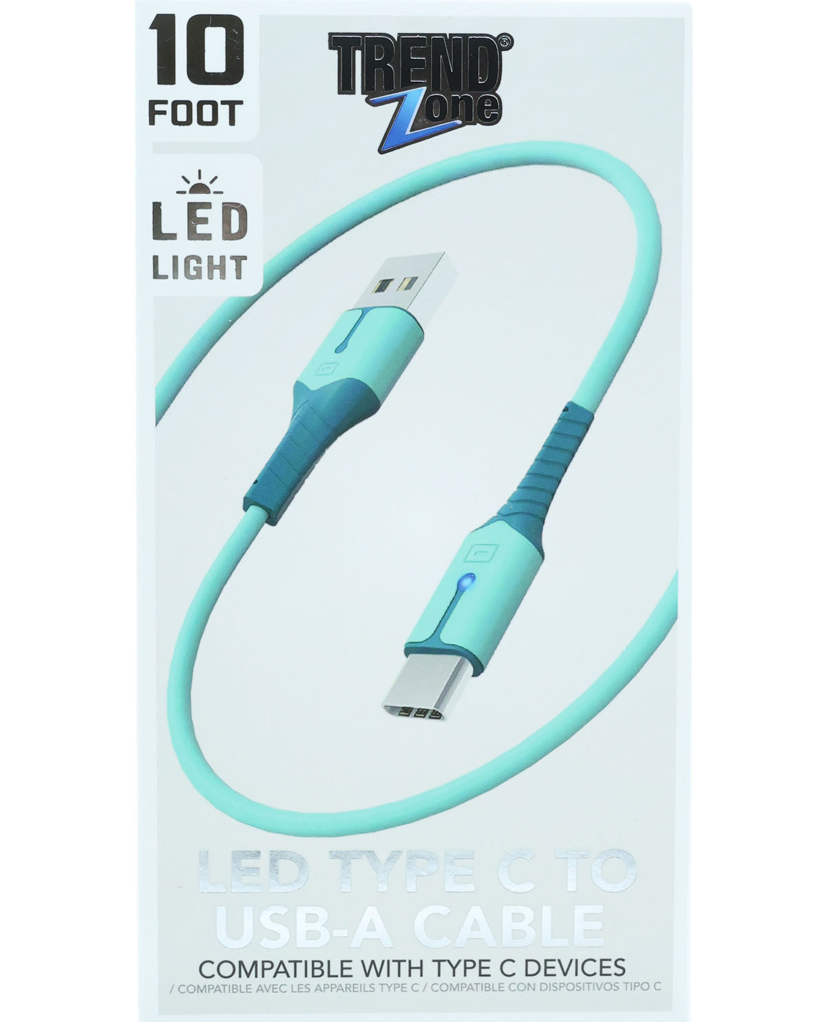 10Ft. Type-C Sync & Charge Cable with LED Light
