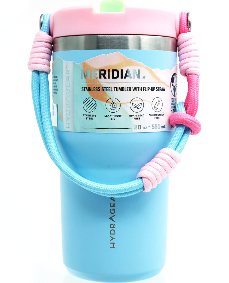 20oz. Blue & Pink Meridian Tumbler with Rope Handle