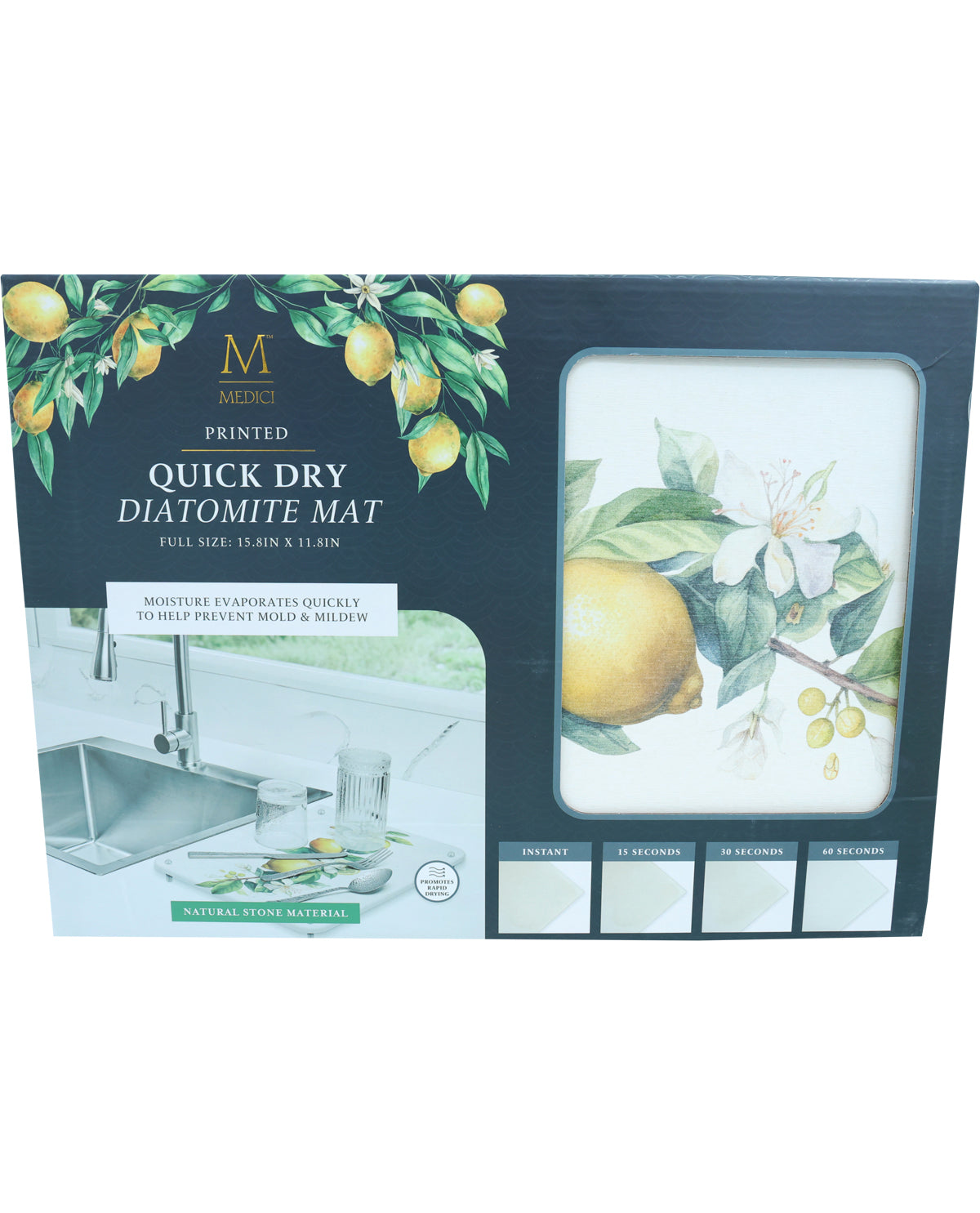Lemons Diatomite Kitchen Drying Mat