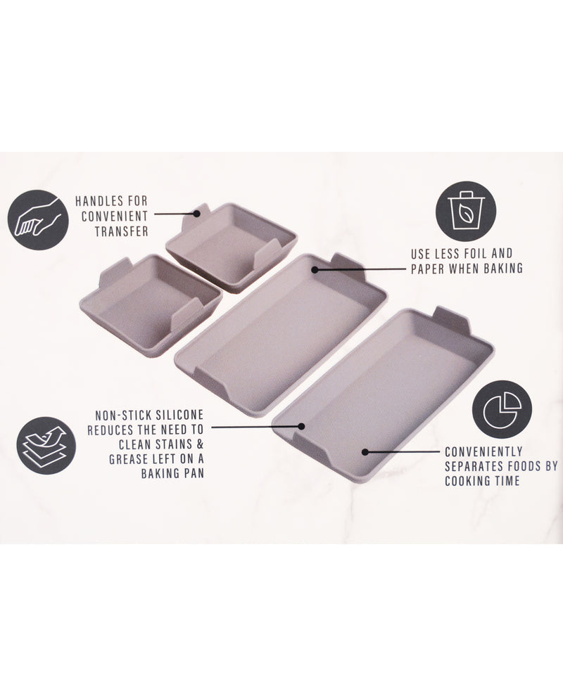 Grey Baking Silicone Dividers & Sheet Pan Set