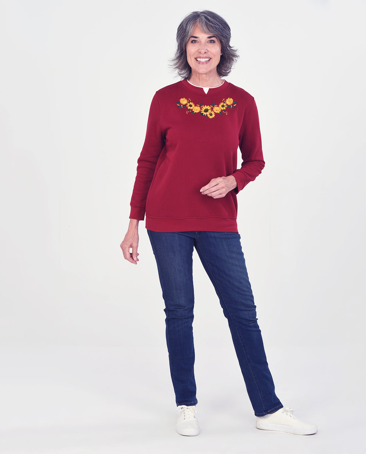 Speculation Missy Assorted Embroidered Fleece Pullover