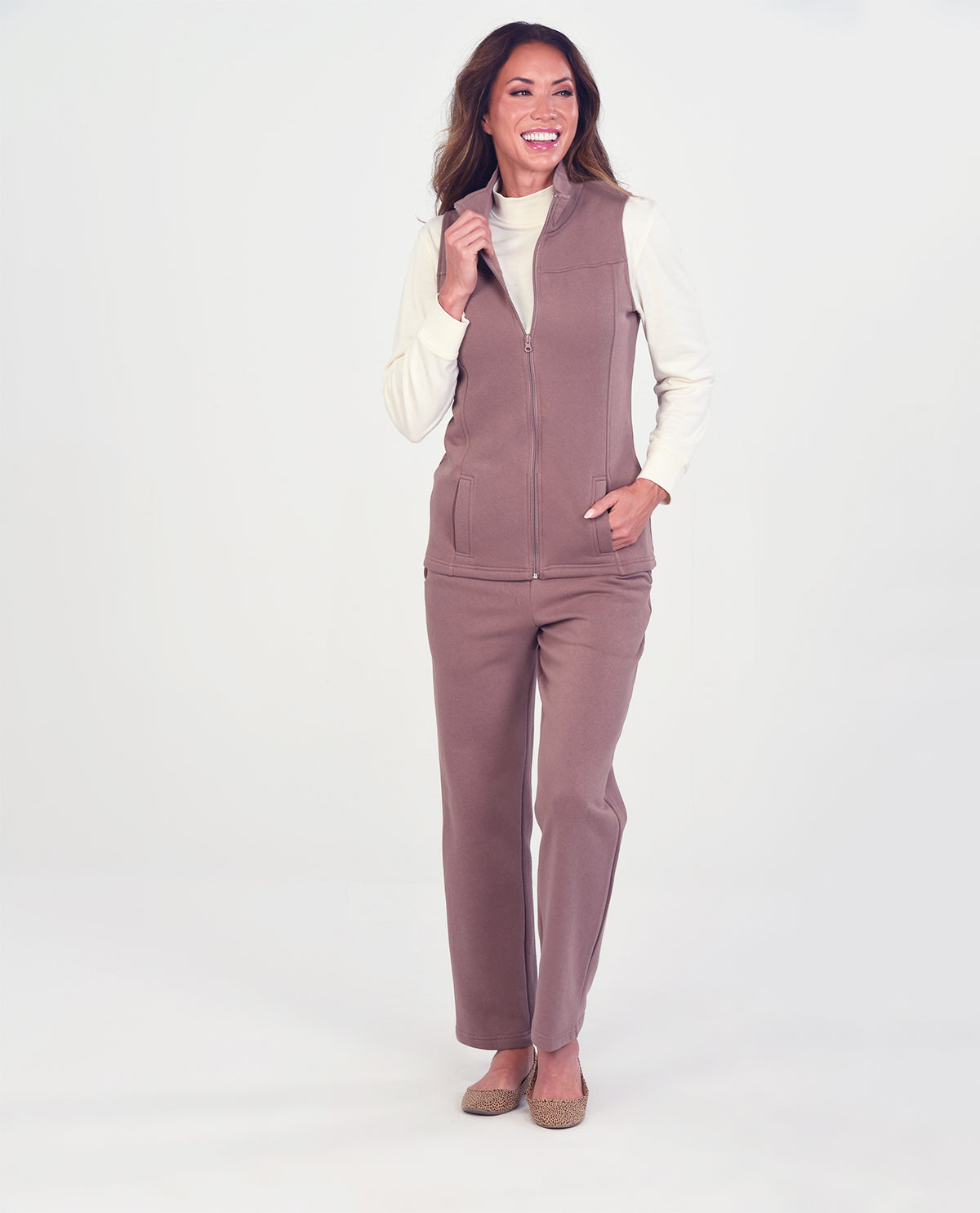 Missy Zip Through Fleece Vest