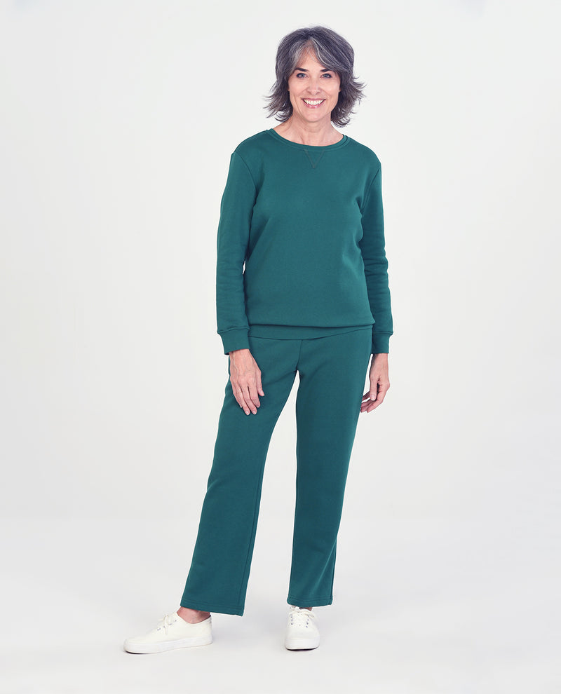 Petite Assorted Basic Fleece Crew Neck Pullovers