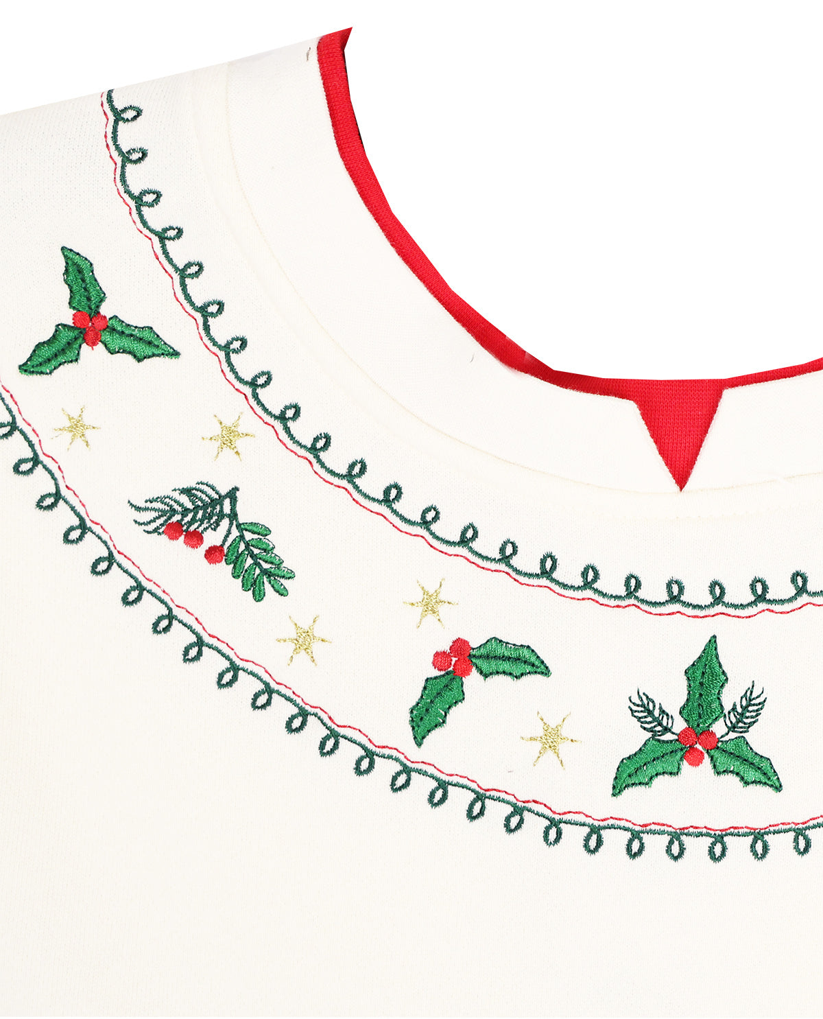 Speculation Petite Embroidered Christmas Pullover