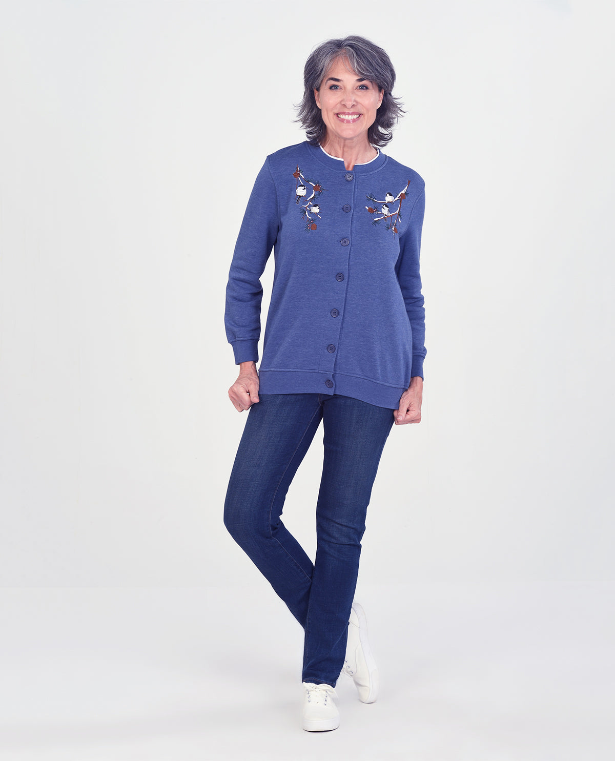 Petite Assorted Embroidered Fleece Cardigans