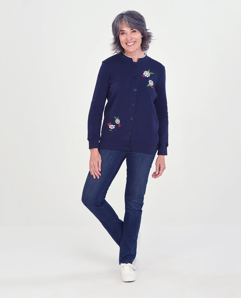 Missy Assorted Embroidered Fleece Cardigans