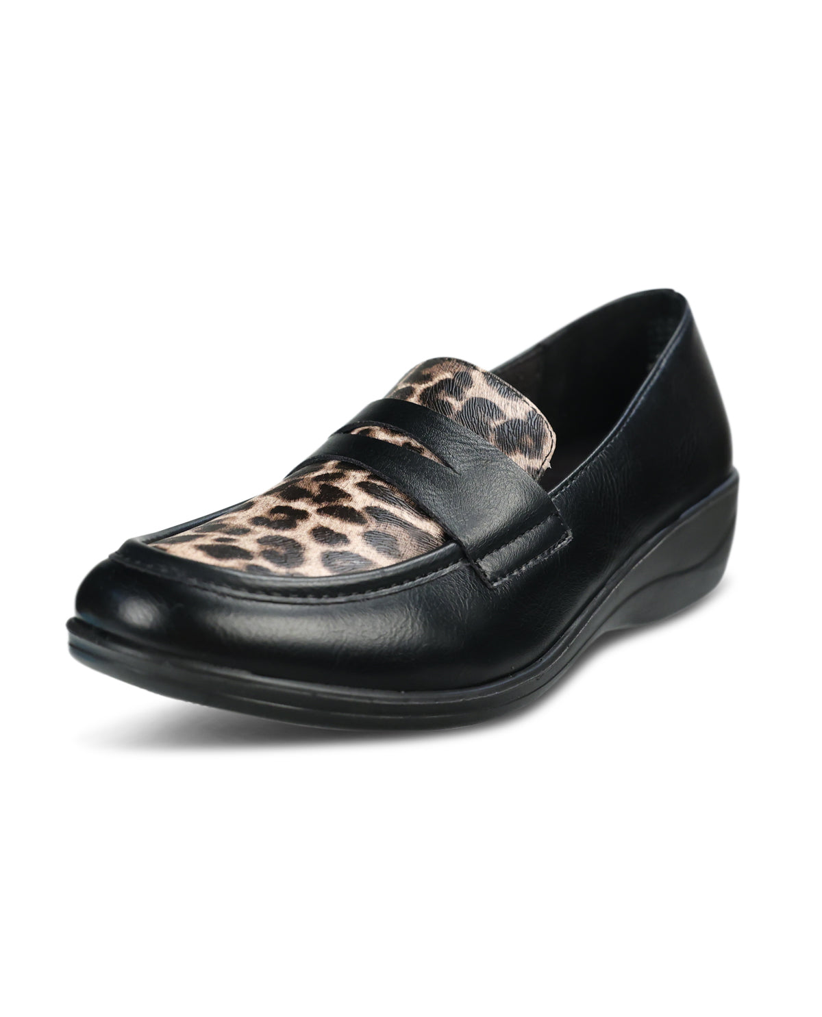 Aerocushion Dottie Casual Shoes Black & Leopard