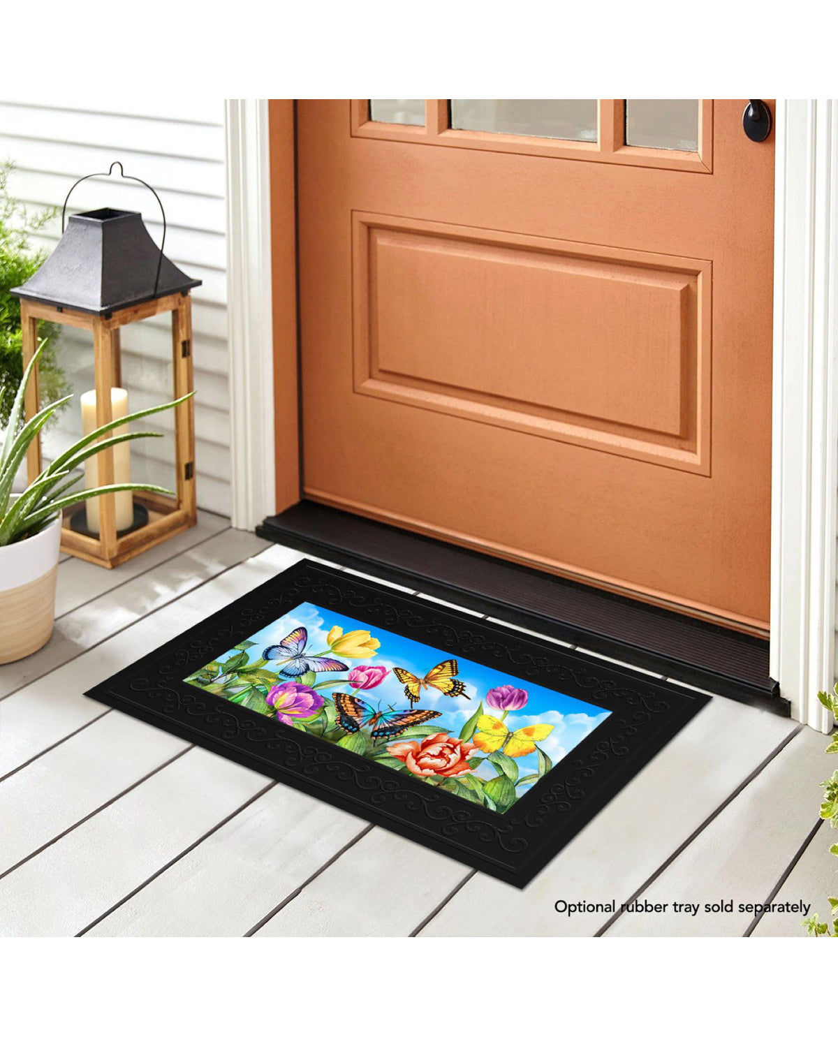 Butterflies and Tulips Mini Mat