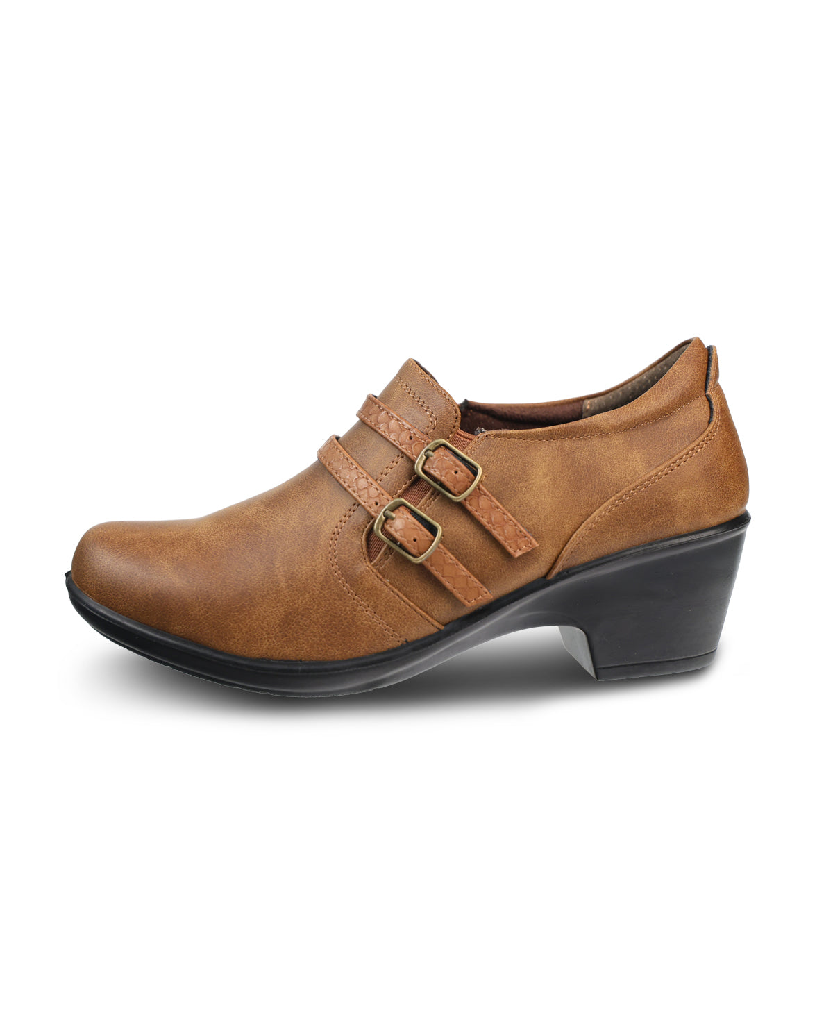 Aerocushion Shelbyville Cognac Buckle Shoe