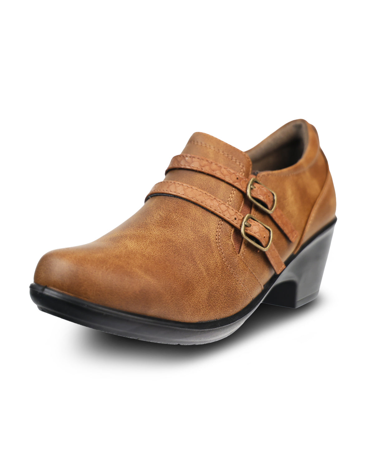 Aerocushion Shelbyville Cognac Buckle Shoe