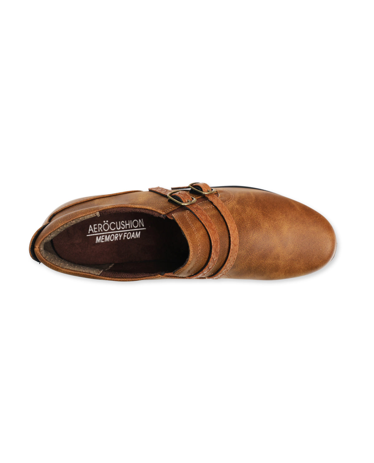 Aerocushion Shelbyville Cognac Buckle Shoe
