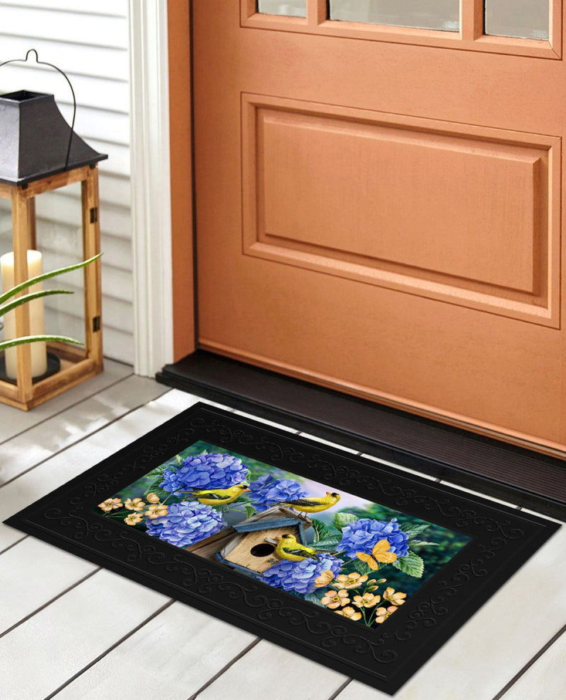 Goldfinches & Hydrangeas Mini Mat