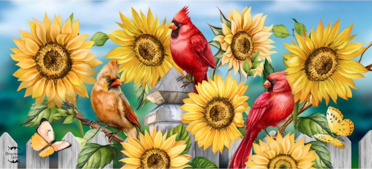 Cardinals & Sunflowers Mini Mat