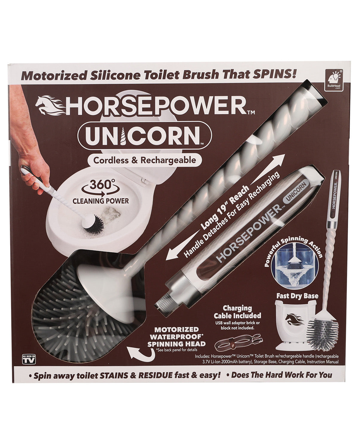 Horsepower Unicorn Power Toilet Brush