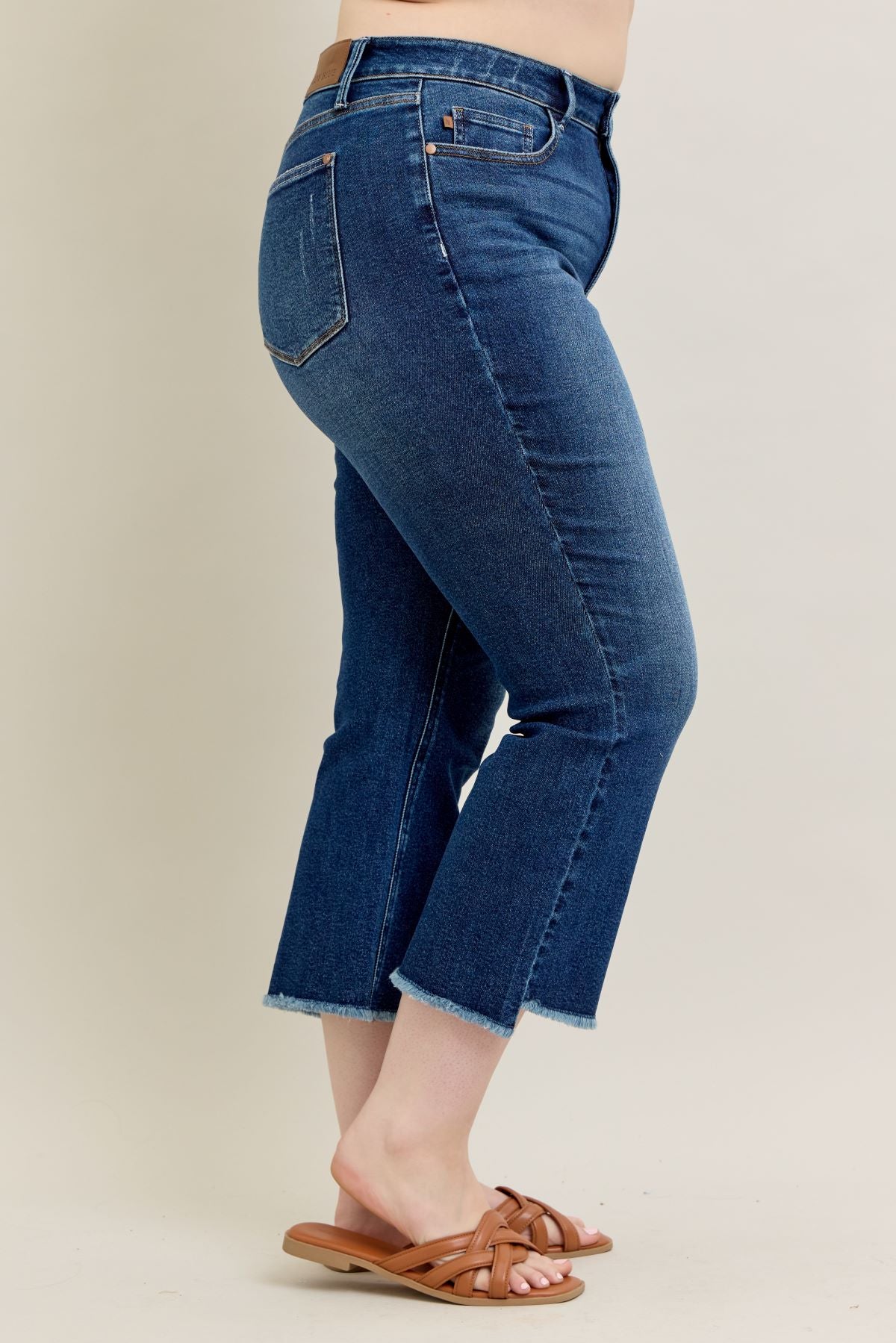 Judy Blue Plus High Waist Vintage Wash Kick Flare Jean