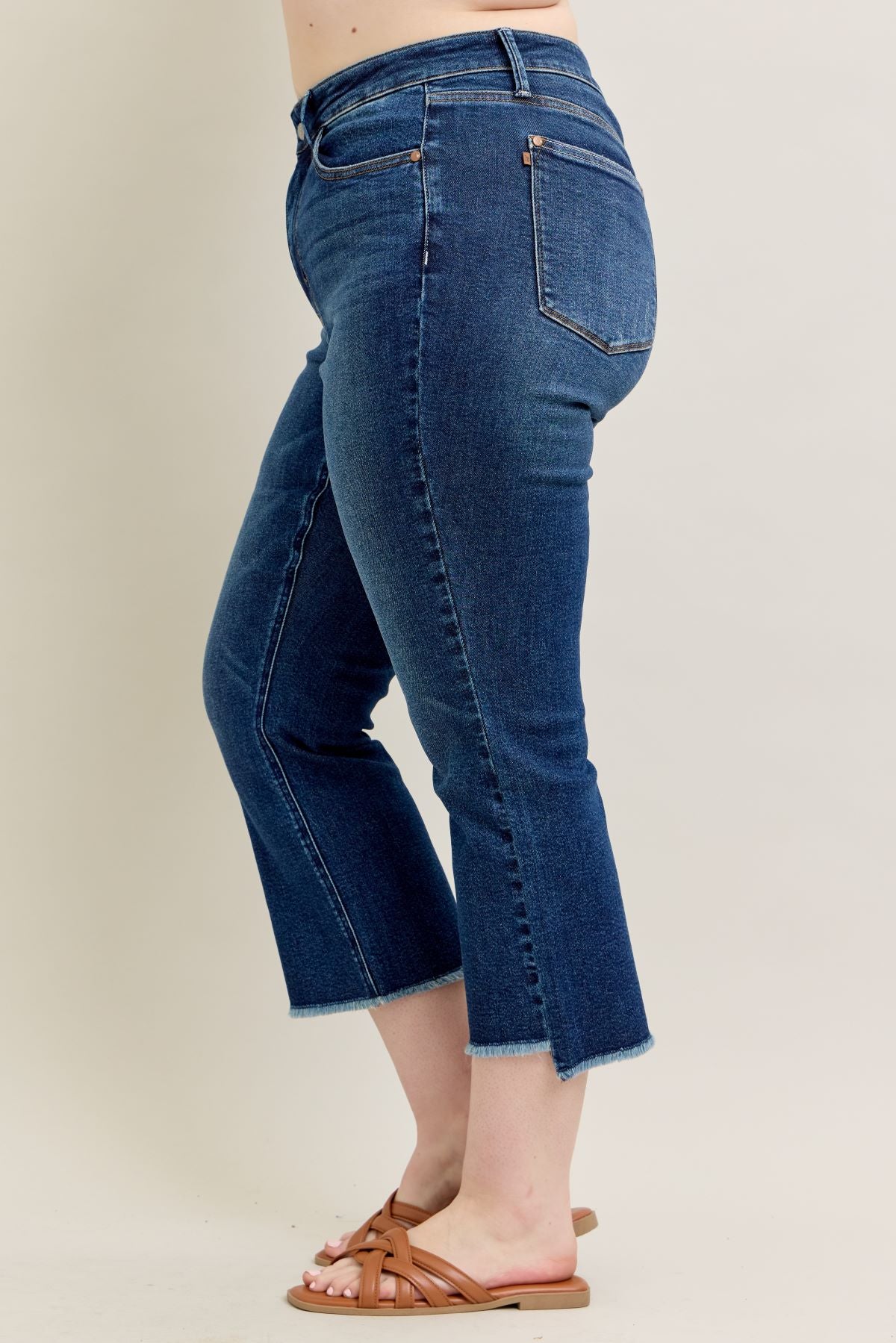 Judy Blue Plus High Waist Vintage Wash Kick Flare Jean