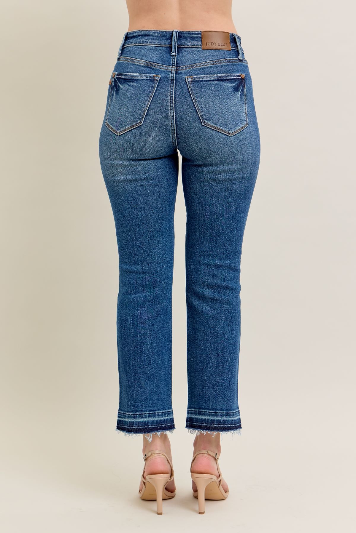 Judy Blue High Waist Release Hem Kick Flare Jeans