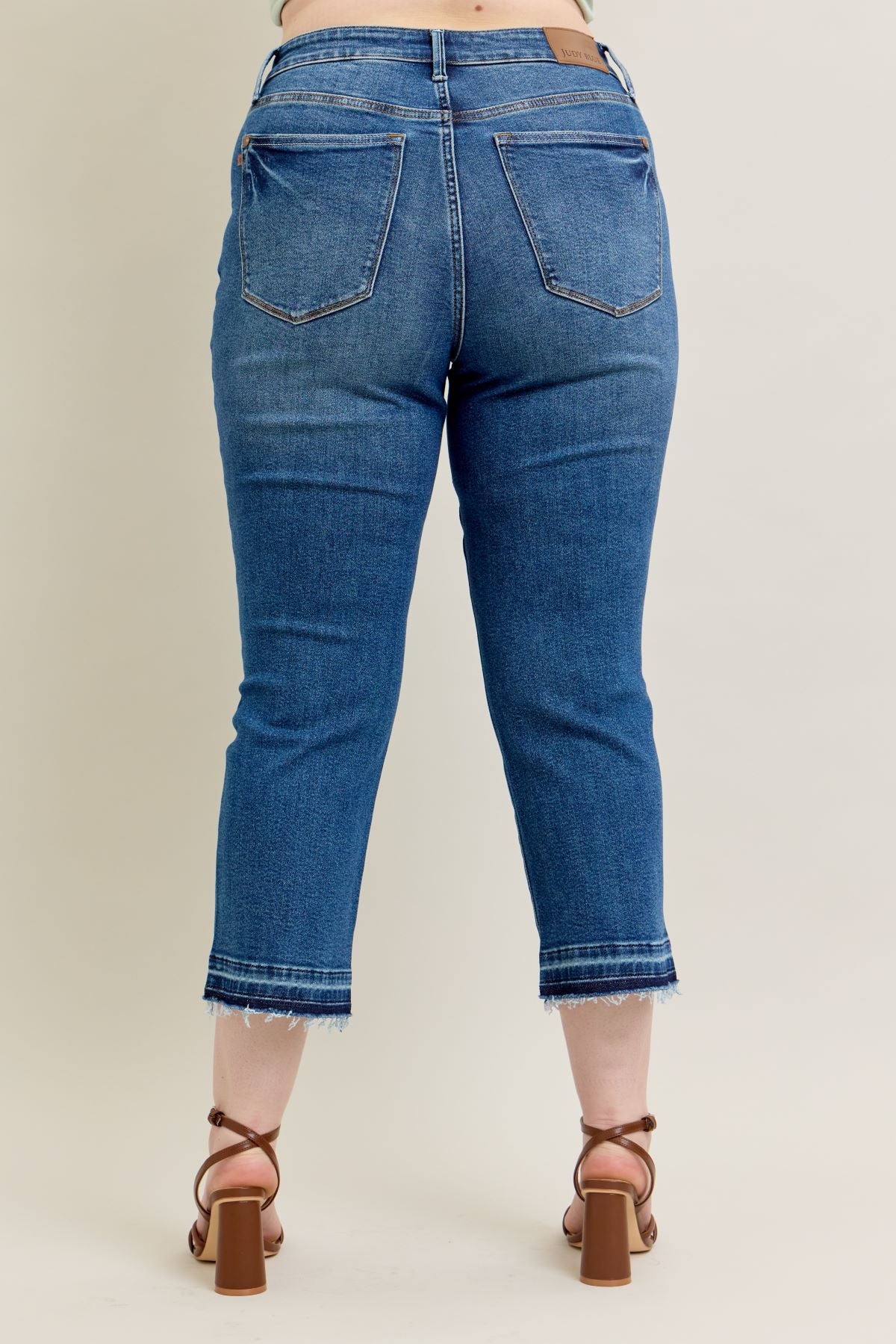 Plus Judy Blue High Waist Release Hem Kick Flare