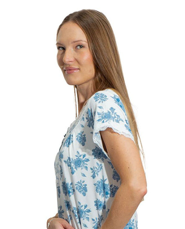 Body Touch Missy Super Soft Floral Print Capri Pajama Set