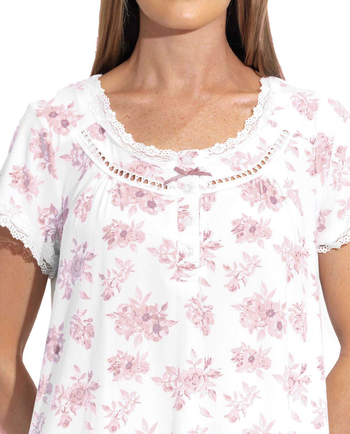 Body Touch Missy Super Soft Floral Print Capri Pajama Set
