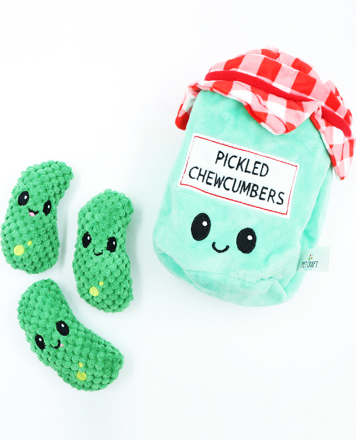 Hide and Seek Pickel Jar Dog Toy