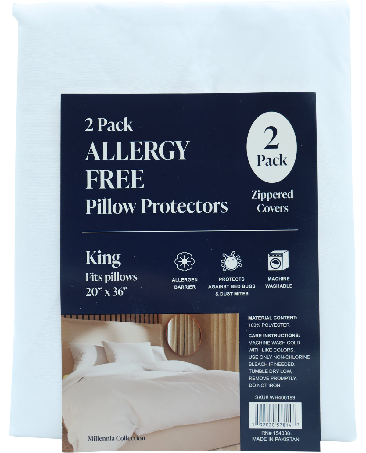 King Allergen-Free Pillowcase Set