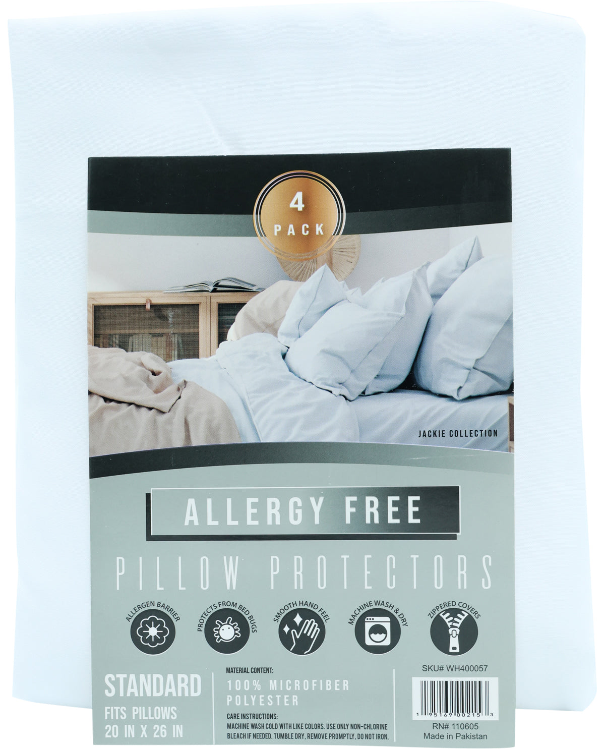 Standard Allergy Free Pillow Protector Set