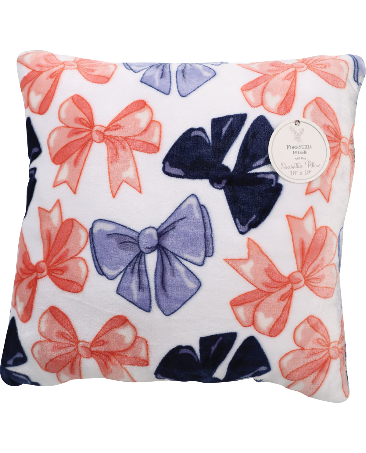 Sweet Bow Toss Decorative Plush Pillow