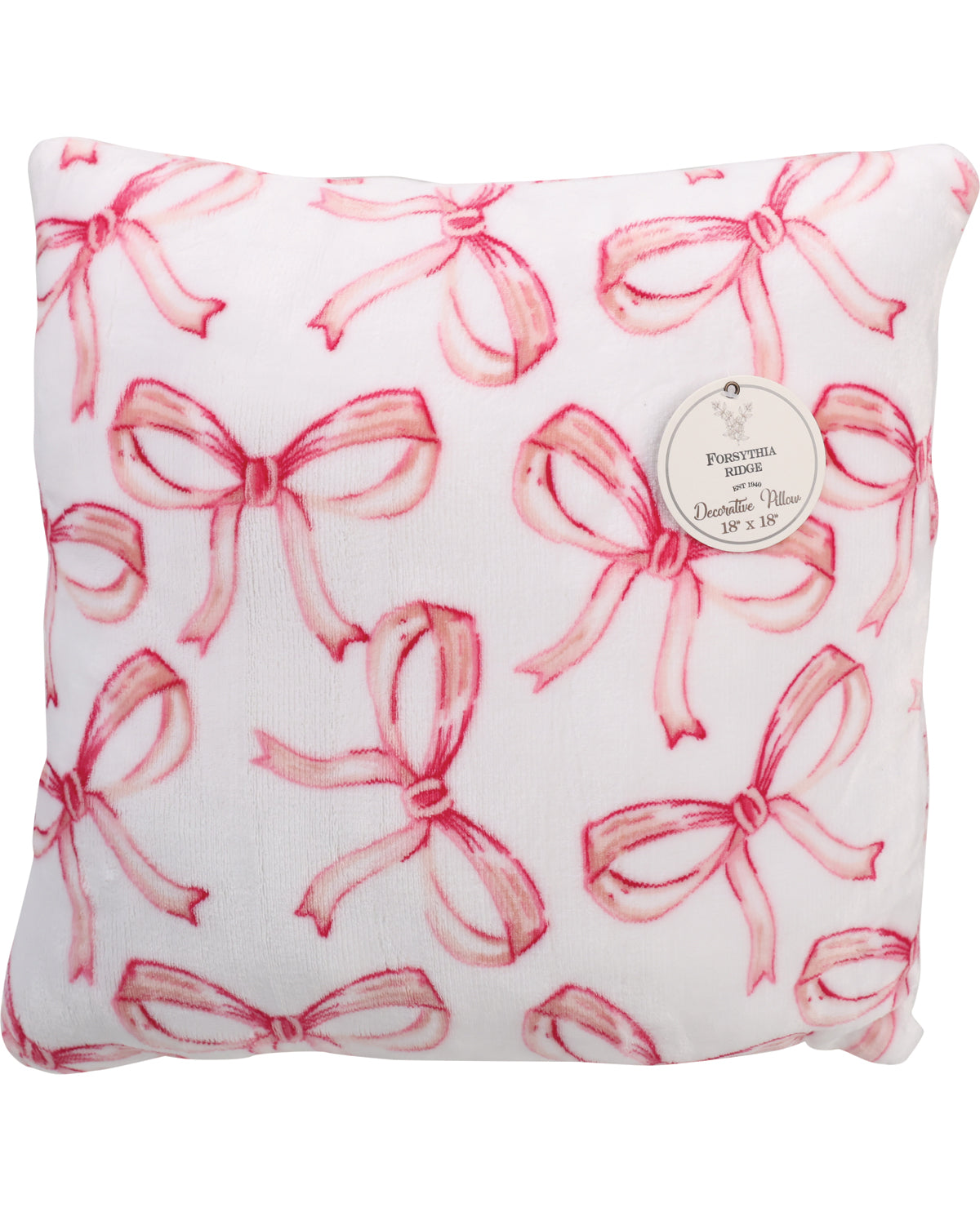 Beautiful Pinks Bows Decorative Plush Pillow
