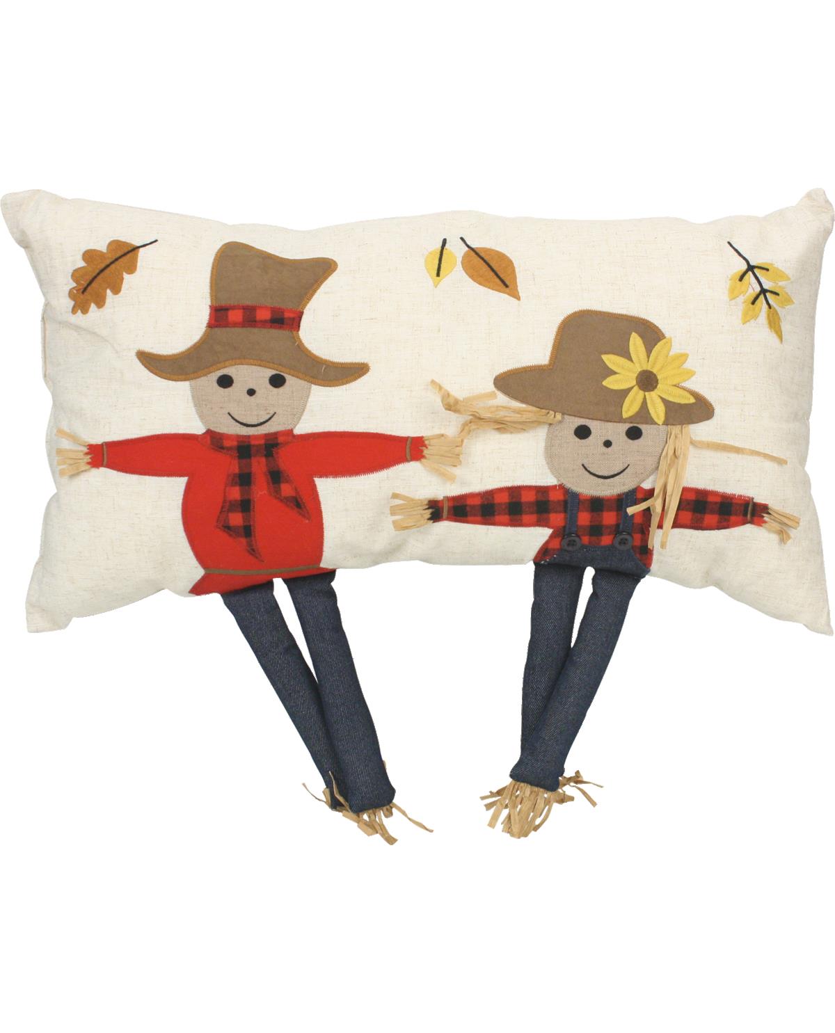 Scarecrow with Dangle Legs Decor Pillow