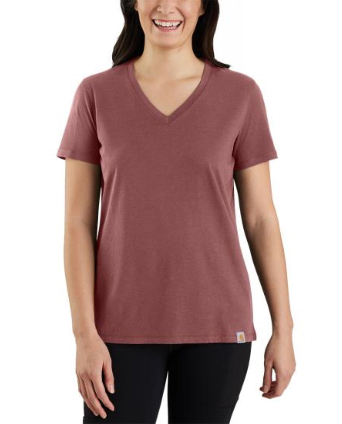 Carhartt Women's Tencel Fiber Series Relaxed Fit Short Sleeve V-Neck T-Shirt