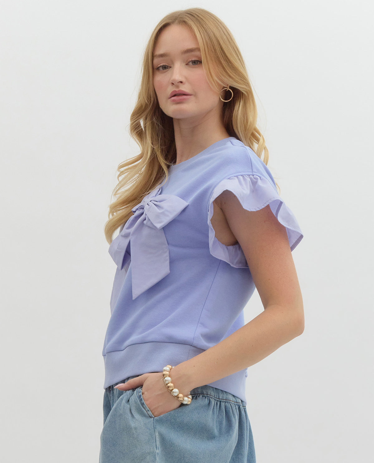 Bold Embellished Bow Top