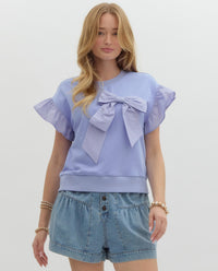 Solid Split Neck Top