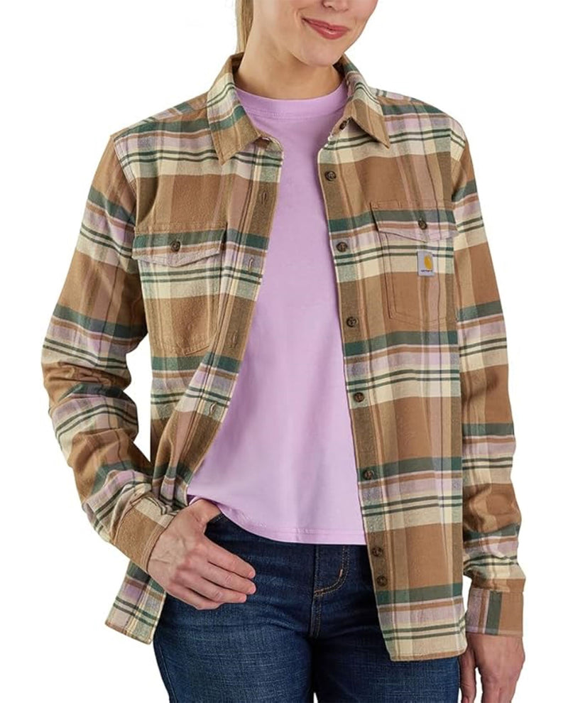 Carhartt Women's Tencel Fiber Series Relaxed Fit Plaid Flannel Shirt