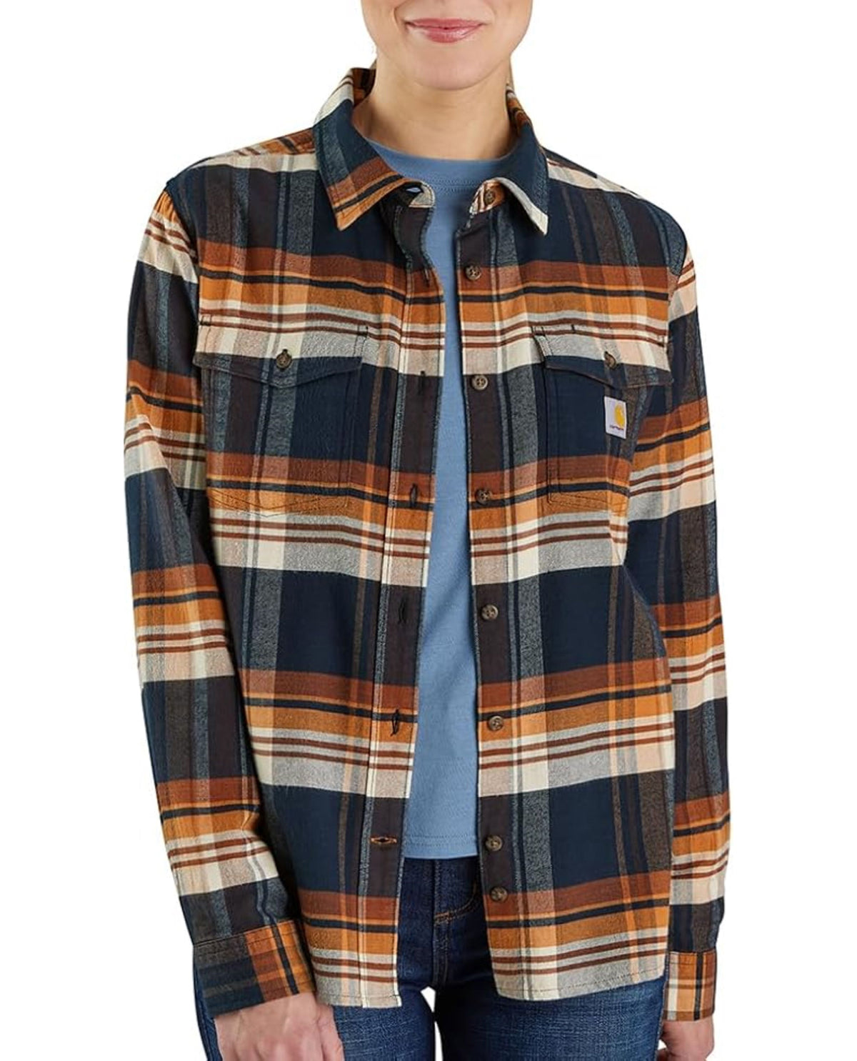 Carhartt Women's Tencel Fiber Series Relaxed Fit Plaid Flannel Shirt